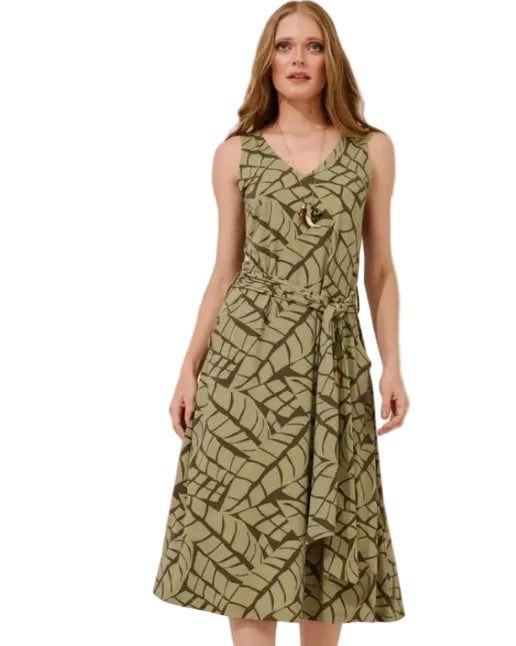 Vestido Feminino Mídi Verde Malha Fria