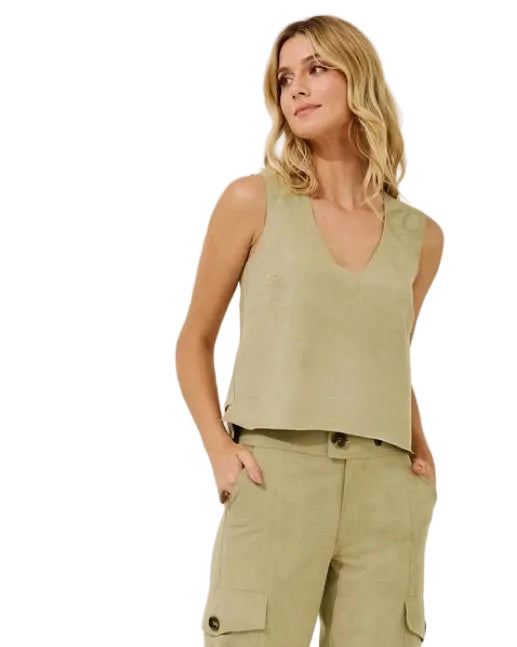 Regata Feminina Verde Nobu Pink Poá