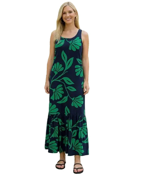 Vestido regata com babados