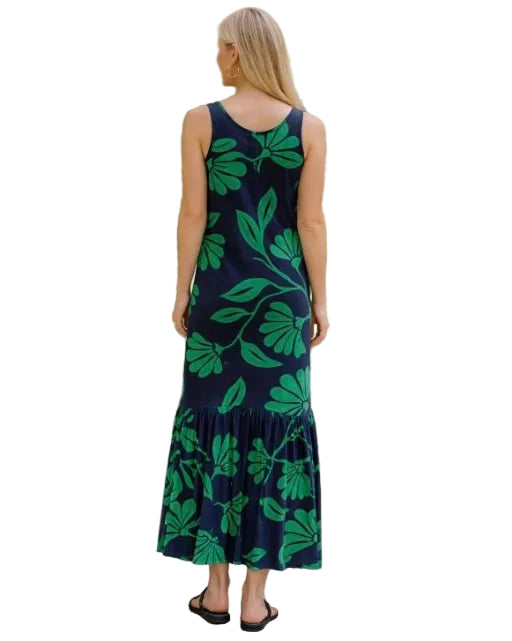 Vestido regata com babados
