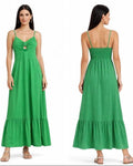 Vestido Feminino Longo Verde Alfaiataria